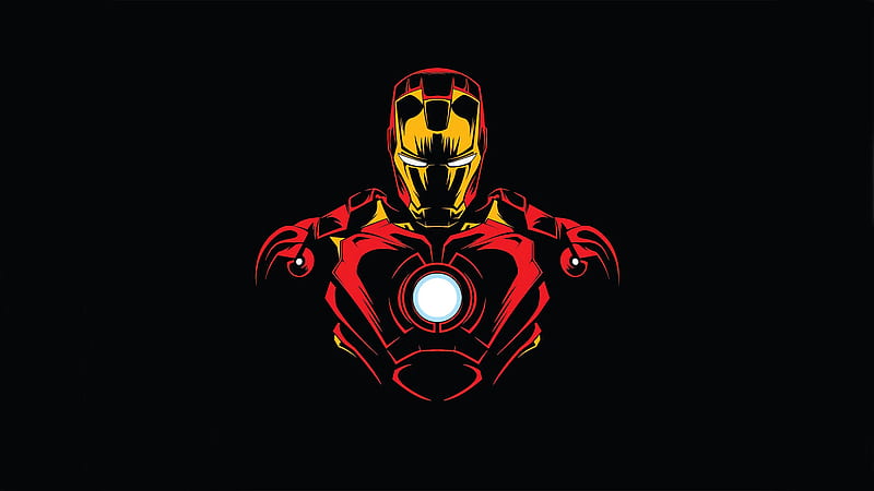 Iron Man Minimalist, HD wallpaper