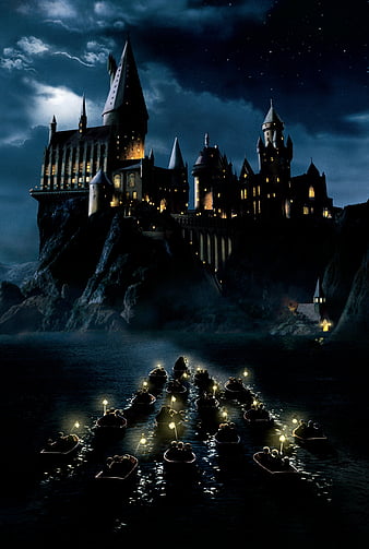 harry potter 1, castle, harry potter magic, movie, the sorcerers stone, HD phone wallpaper