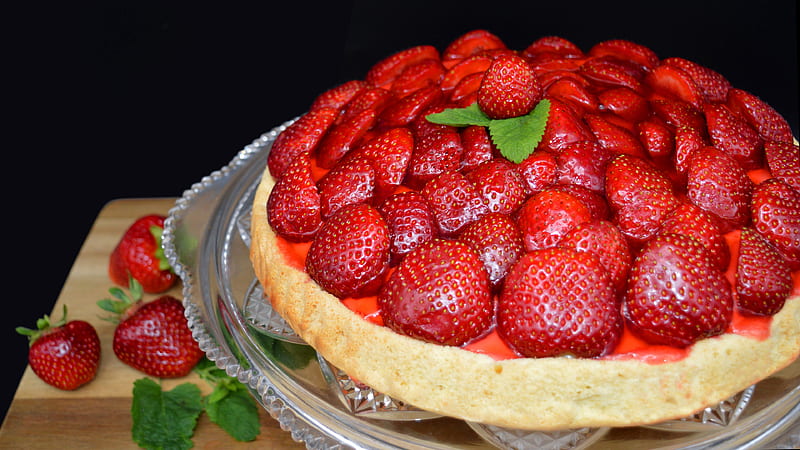 Food, Pie, Baking, Berry, Cake, Strawberry, HD wallpaper
