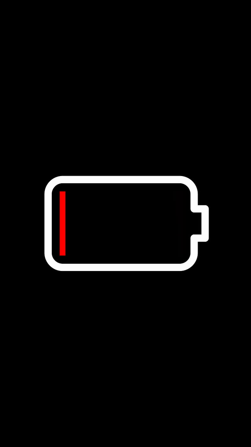 Dead Battery, apple iphone, minimal, red, super, unlock, HD phone wallpaper