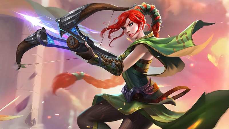 Braid, Crossbow, Video Game, Red Hair, Woman Warrior, Paladins (Video Game), Paladins, HD wallpaper