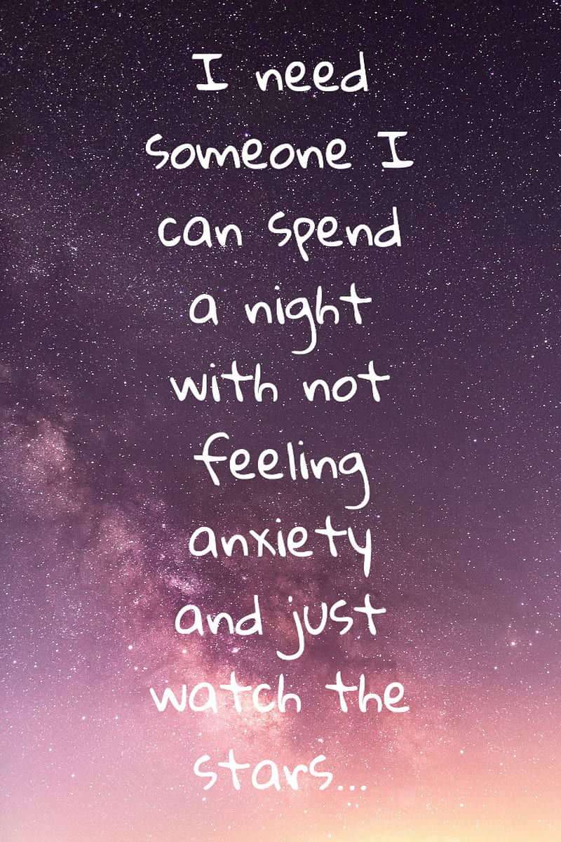 Anxiety Galaxy, anxiety, depression, esthetic, galaxy, inspiration, mistakes, quotes, sky, stars, HD phone wallpaper