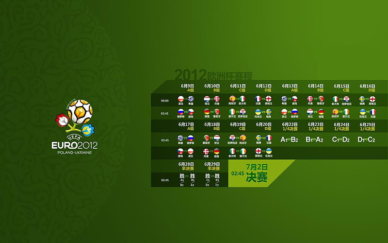 Schedule-Euro 2012, HD wallpaper