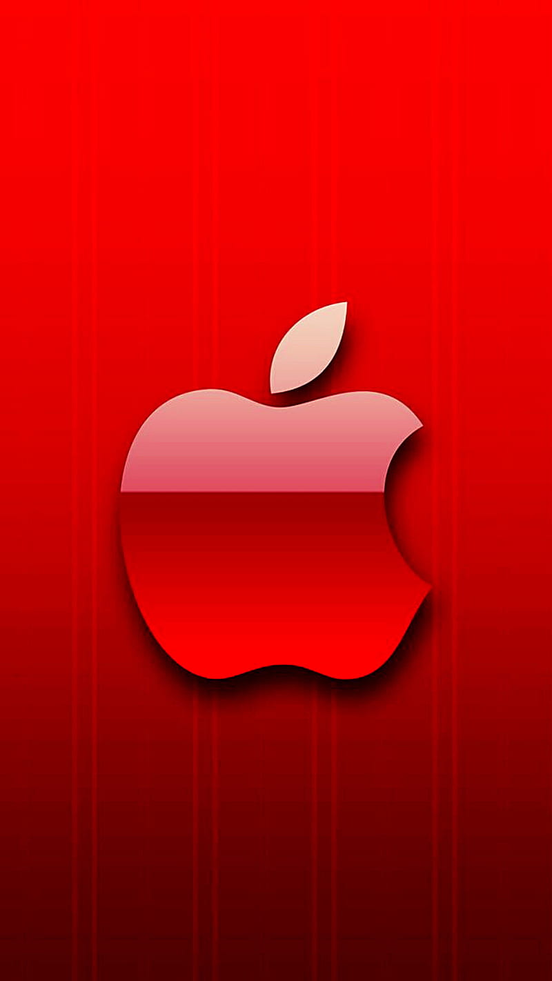 iphone, red, apple, symbol, HD phone wallpaper
