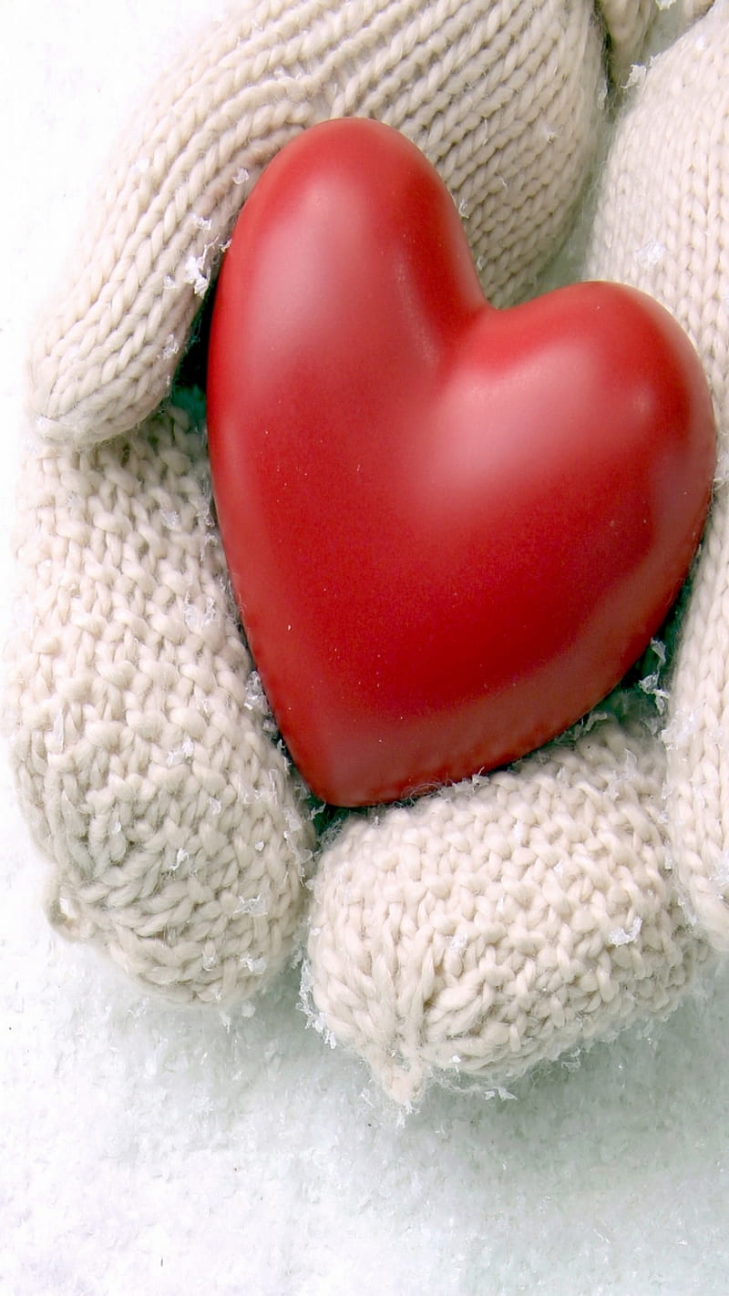 Cold Red Heart, love, HD phone wallpaper