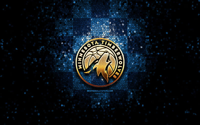 Download Minnesota Timberwolves Logo In Black Wallpaper