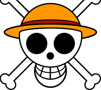 One piece, logo, straw hat, pirates, black, HD phone wallpaper | Peakpx