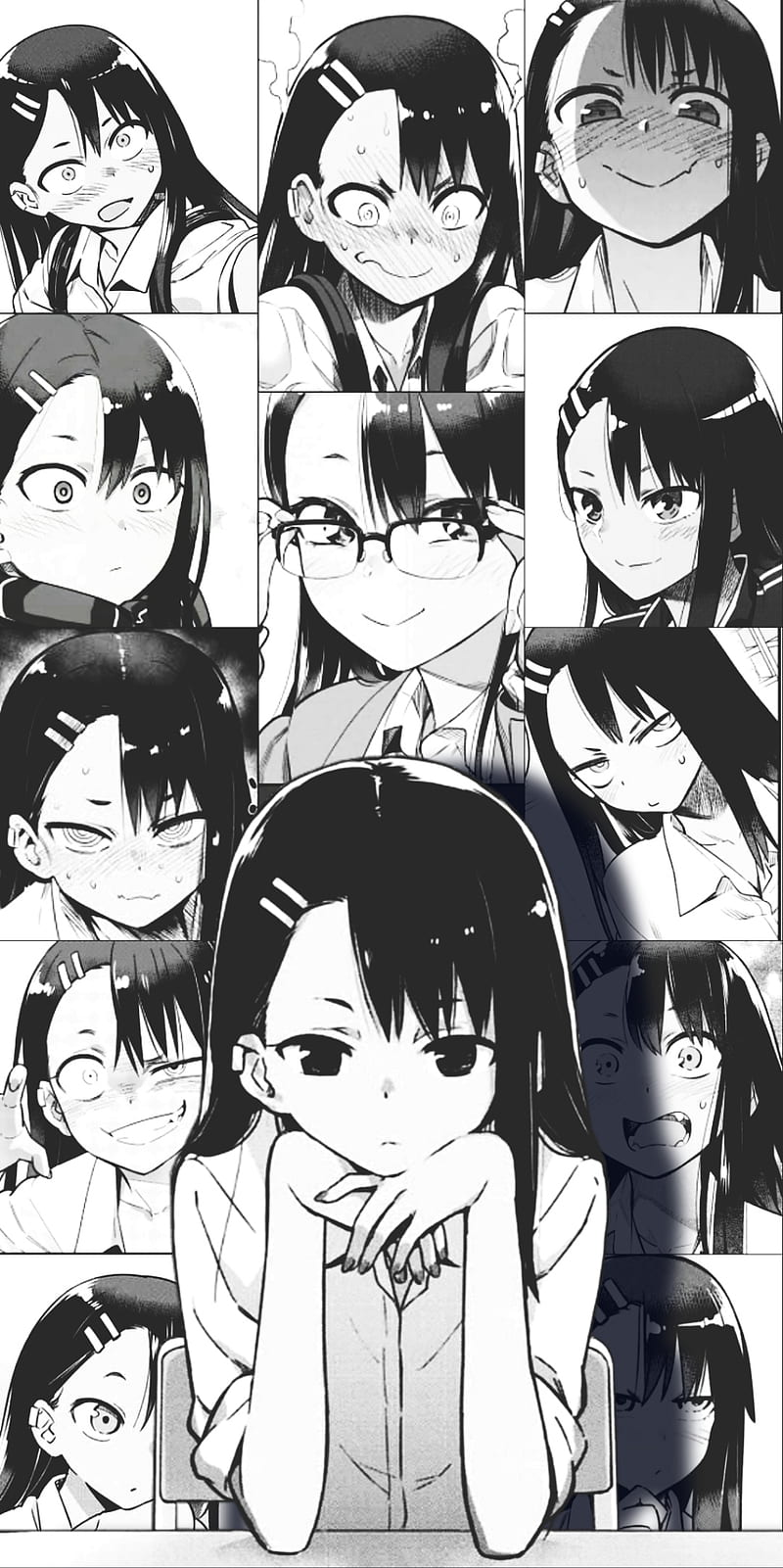 Nagatoro manga, anime girl, , blanco, , anime, HD phone wallpaper