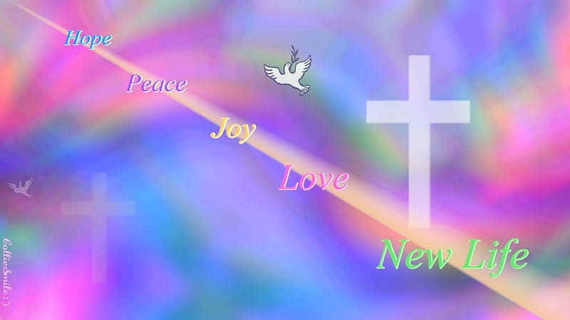 True Easter Joy, new life, ho1iday, Holy Spirit, bonito, peace, joy, hope, Easter, salvation, love, heaven, beauty, dove, eternal life, cross, sa1vation, HD wallpaper