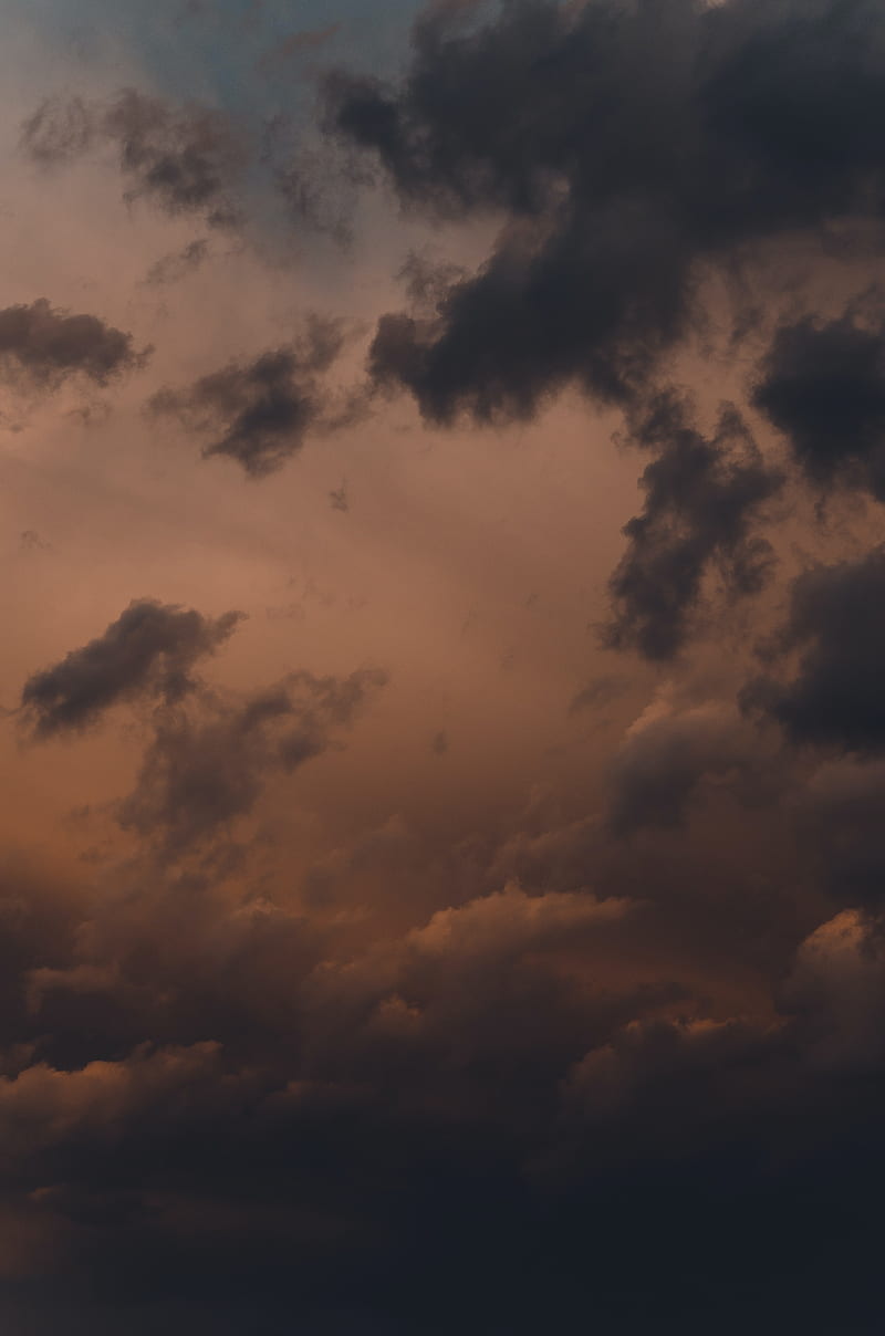 clouds, sky, dusk, evening, HD phone wallpaper