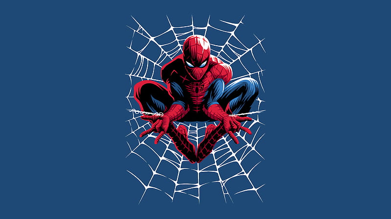 Spiderman Web Minimal, spiderman, superheroes, artist, artwork,  digital-art, HD wallpaper | Peakpx