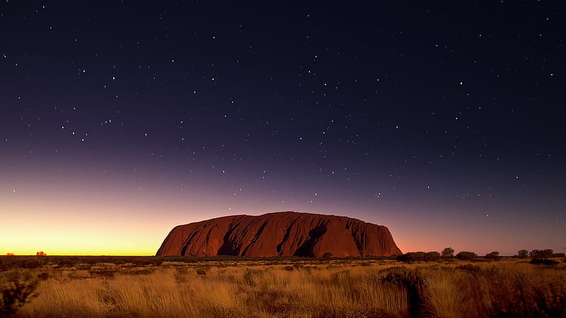Ayers Rock, Ayers, Rock, sunset, Petermann, graphy, Uluru, nature, Australia, landscape, night, HD wallpaper