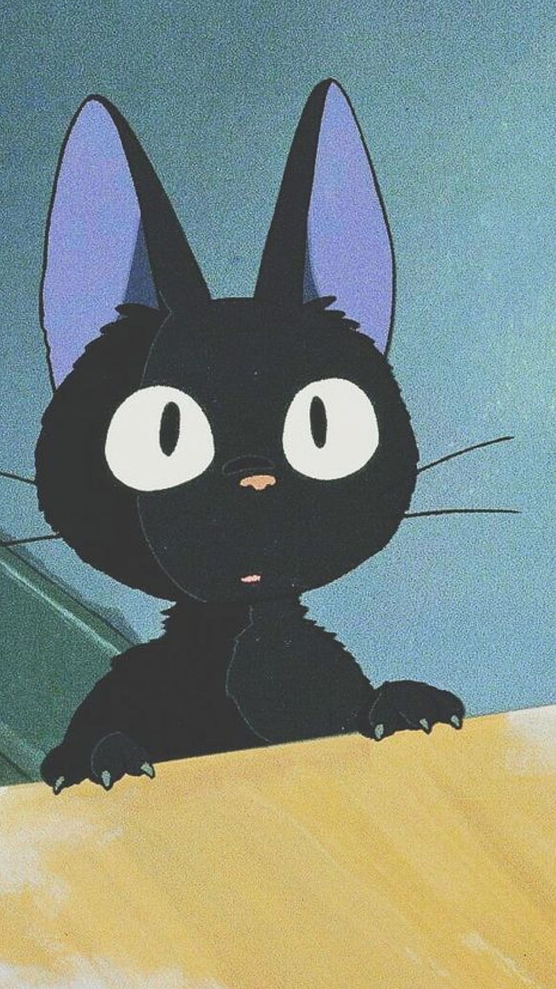 Ghibli Studio , anime, black, cat, cats, japan, japanese, magic, HD phone wallpaper