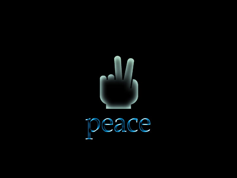 Paz, letters, dark, black, hand, peace, abstract, blue, HD wallpaper