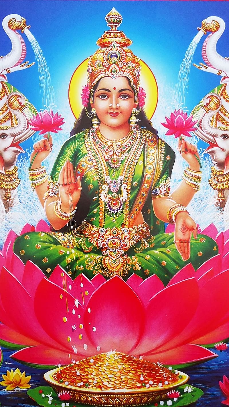 Lakshmi Devi, devi maa, lord, god, HD phone wallpaper | Peakpx