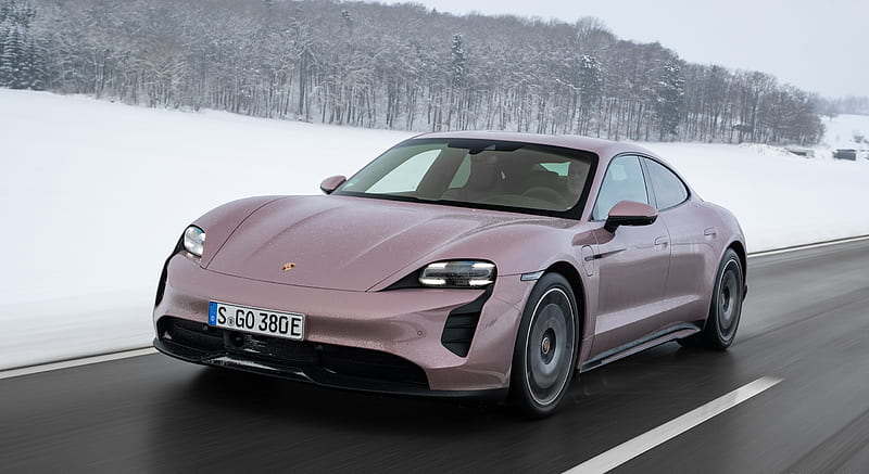 2021 Porsche Taycan (Color: Frozen Berry Metallic) - Front Three ...