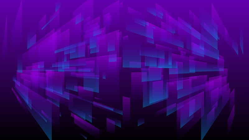 Violet Blue Abstract Shapes Abstract, HD wallpaper