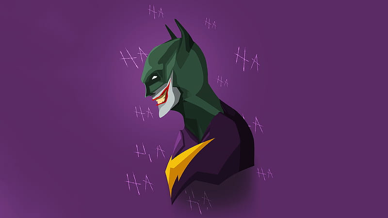 Joker X Batman Minimal , joker, batman, superheroes, minimalism, minimalist, artist, artwork, digital-art, HD wallpaper