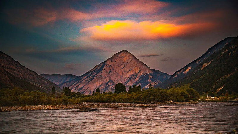 Gurez Valley, Jammu & Kashmir, India, river, hills, peaks, colors, landscape,  HD wallpaper | Peakpx