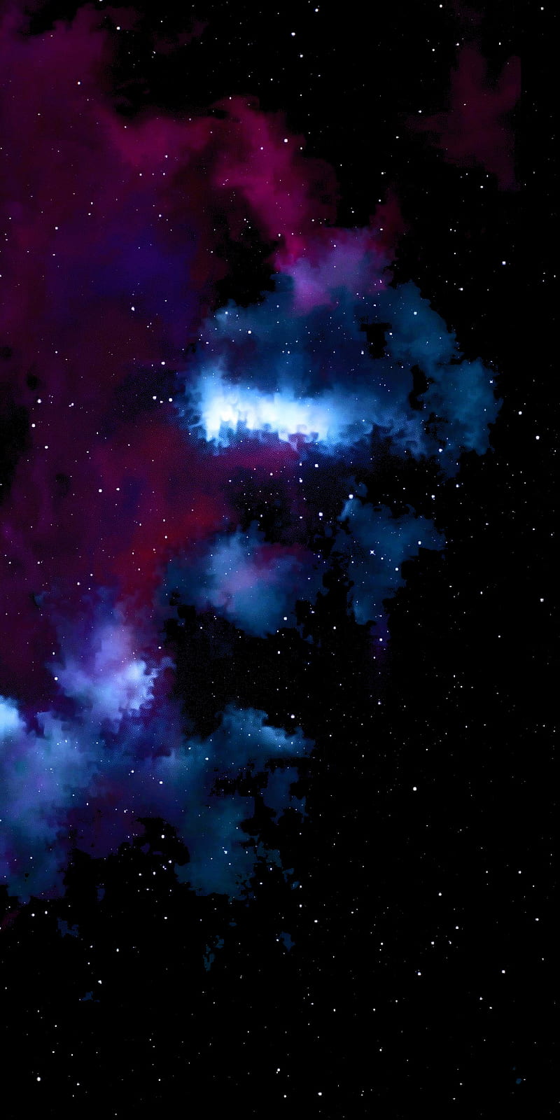 Space universe, black, blue, cosmos, galaxy, interstellar, nebular, purple, stars, HD phone wallpaper