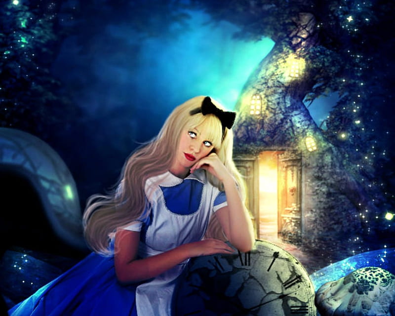 Alice, magical, fantasy, woman, HD wallpaper | Peakpx