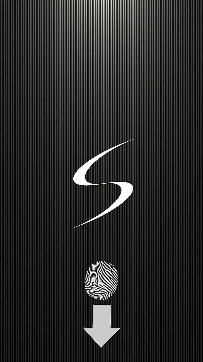 S black fingerprint, black, edge, empreinte, fingerprint, s6, samsung, HD phone wallpaper