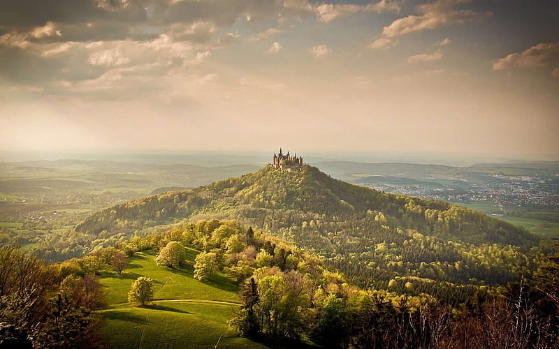 Hohenzollern-Castle, nature, Castle, ancient, Hohenzollern, HD wallpaper