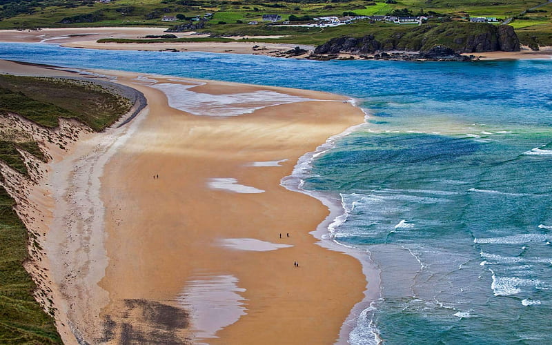 Malin Head, coast, sea, County Donegal, Ireland, HD wallpaper