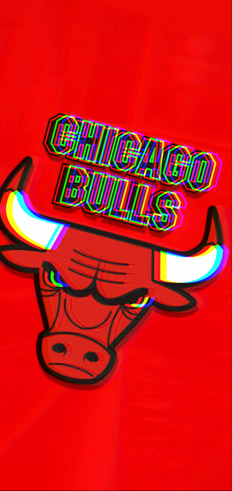 Chicago Bulls, bull, cuernos, rgb, red, sin, sins, theme, HD phone wallpaper