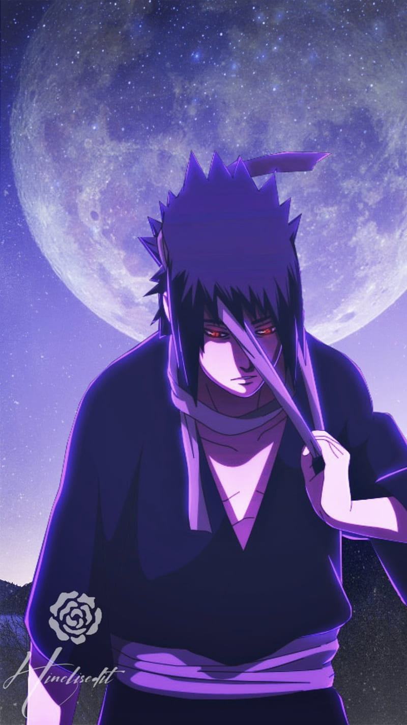 Sasuke Uchiha II, aesthetic, anime, edit, naruto, purple, uzumaki, HD phone...
