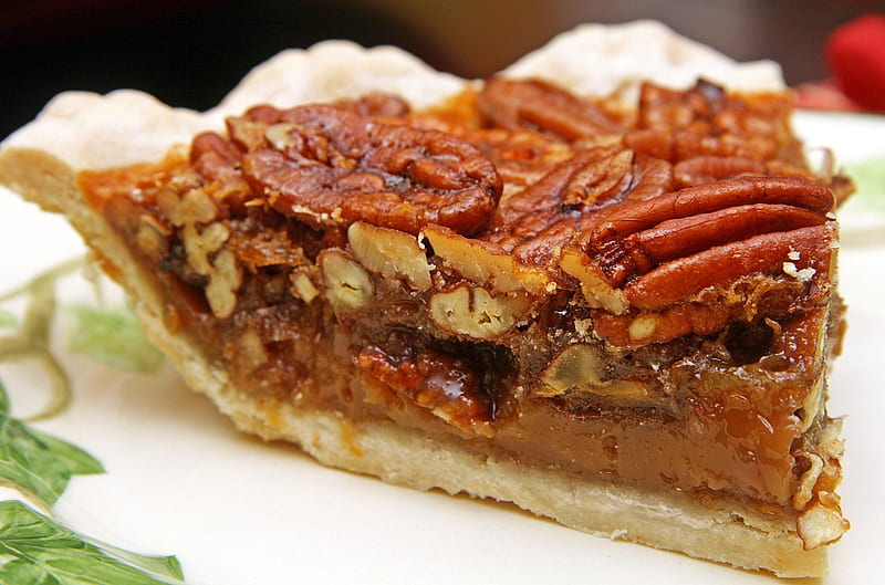 Mmmm Pecan Pie, abstract, filling, sweet, dessert, pecan, nuts, bakery, crust, pie, HD wallpaper