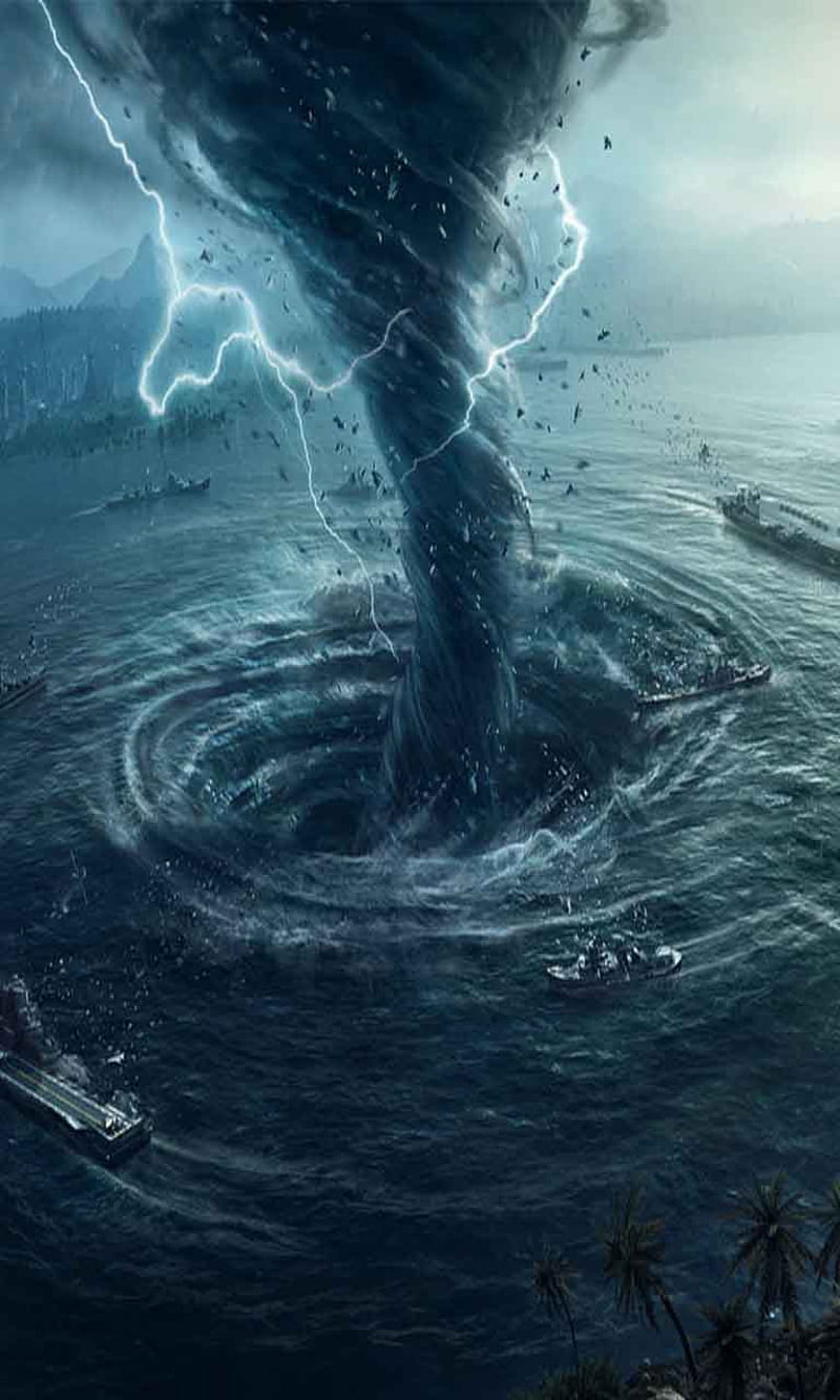 Cyclone, sea, water, HD phone wallpaper