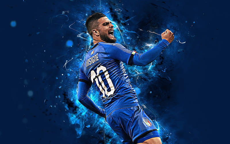Lorenzo Insigne, soccer, italia, blue, italian, football, italy, HD wallpaper