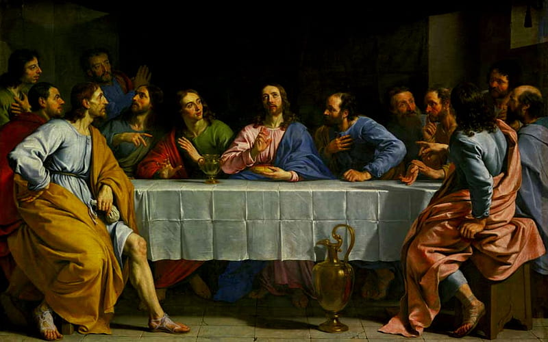 The last supper, christ, jesus, apostles, supper, HD wallpaper