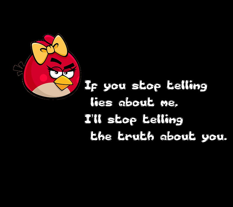 Truth And Lies, angry, bird, comedy, HD wallpaper