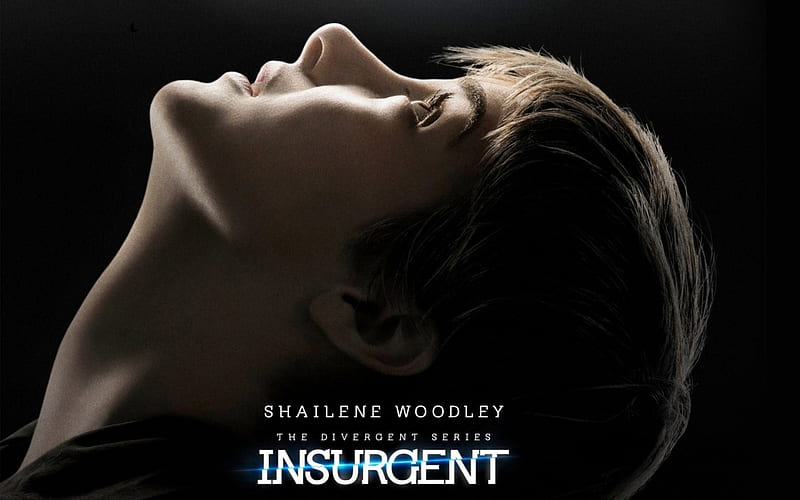 Insurgent (2015), poster, movie, black, insurgent, fantasy, girl, profile, actress, divergent series, Shailene Woodley, face, triss, HD wallpaper