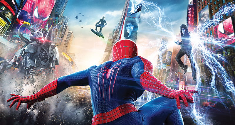 Spider-Man, The Amazing Spider-Man 2 , Electro (Spider-Man), Green Goblin, Harry Osborn, Marvel Comics, Peter Parker, Rhino (Marvel Comics), The Amazing Spider-Man 2, HD wallpaper