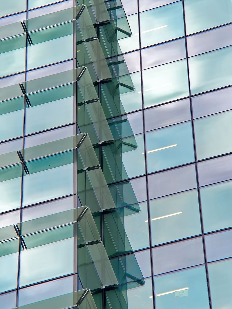 building, facade, glass, windows, modern, architecture, HD phone wallpaper