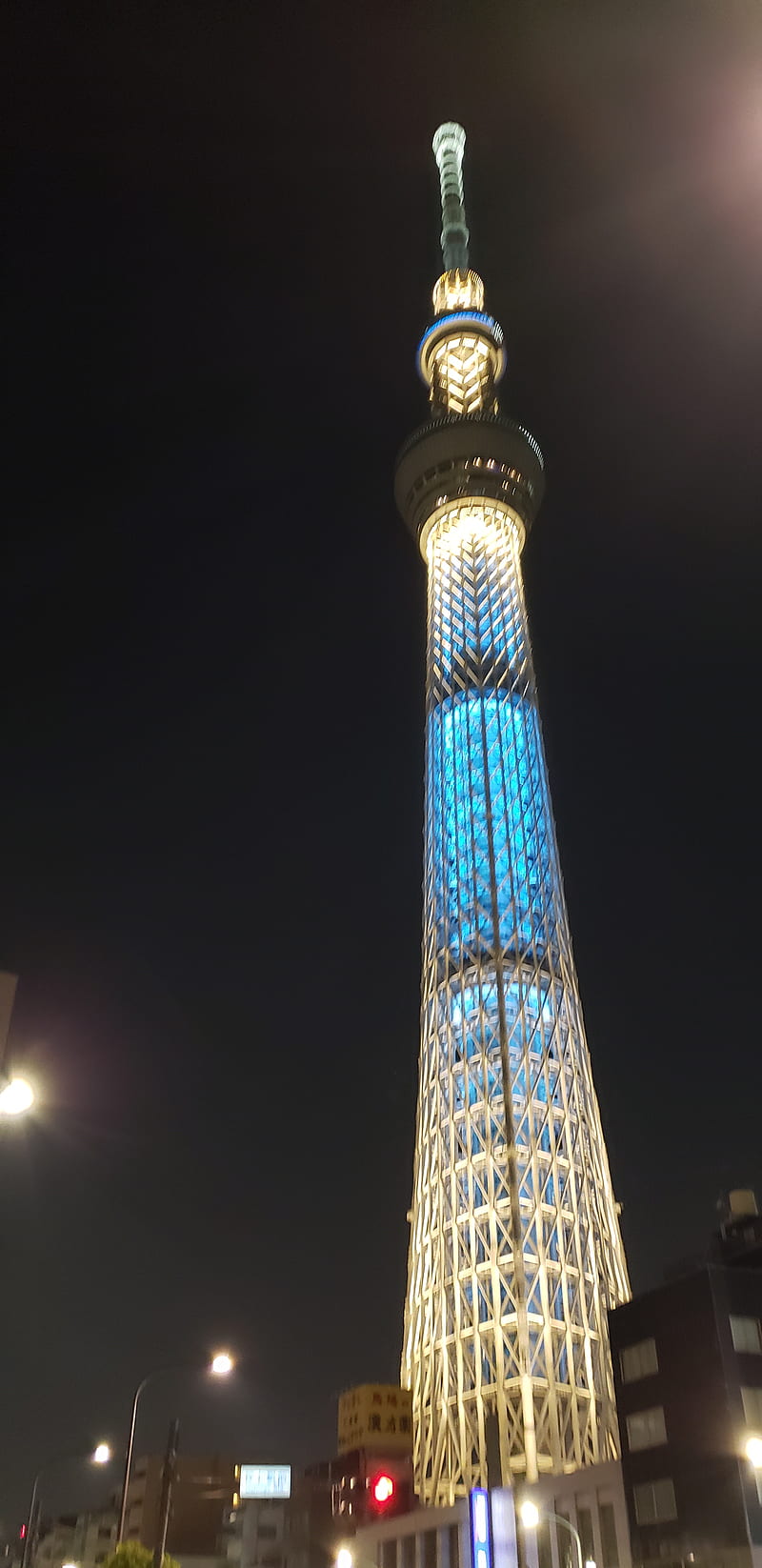 Tokyo Sky Tree night, bonito, japan, light, night, sky, tokyo, tower, tree, HD phone wallpaper