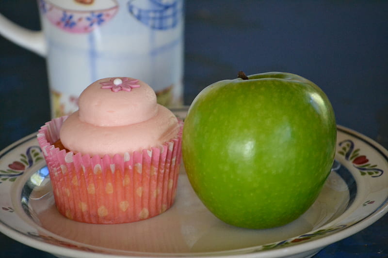 Photgraphy, apple, cup cake, yummy, mothers day, HD wallpaper