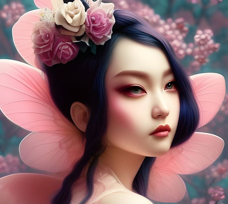 Maeve, fairy, girl, art, pink, crazy jane art, crazyjaneart, crazyjane, crazy jane, wings, HD wallpaper