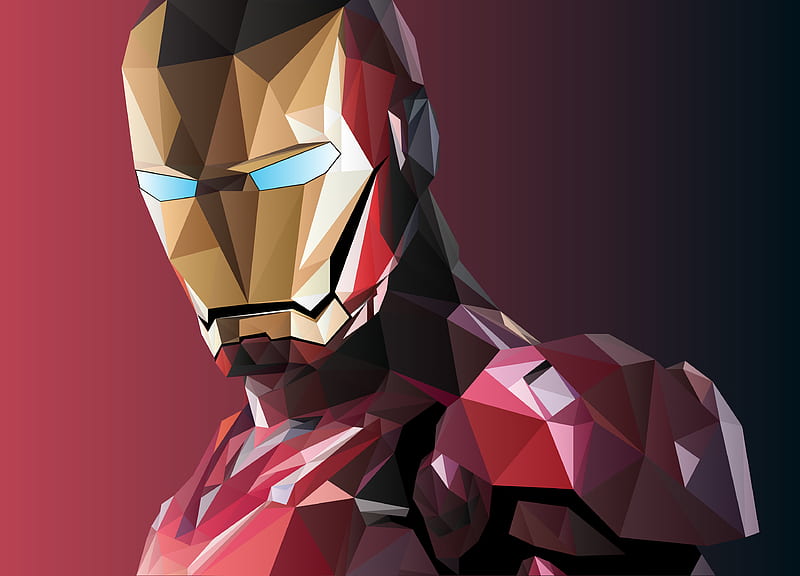 Iron Man Facets, iron-man, facets, artist, artwork, behance, HD wallpaper
