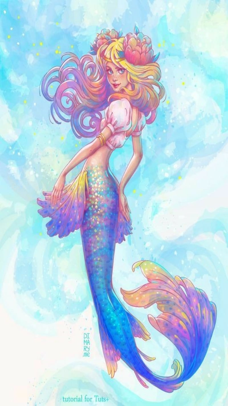 Colorful Mermaid, magic, wow, HD mobile wallpaper | Peakpx