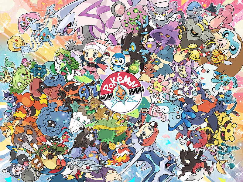 Pokémon, Pokémon: Diamond and Pearl, Aipom (Pokemon) , Bidoof (Pokémon) , Bonsly (Pokémon) , Bronzor (Pokémon) , Chingling (Pokémon) , Cranidos (Pokémon) , Cresselia (Pokémon) , Croagunk (Pokémon) , Darkrai (Pokémon) , Dawn (Pokémon) , Dialga (Pokémon) , Drifloon (Pokémon) , Garchomp (Pokémon) , Glaceon (Pokémon) , Grotle (Pokémon) , Kouki (Pokémon) , Kricketune (Pokémon) , Leafeon (Pokémon) , Lickilicky (Pokémon) , Lucario (Pokémon) , Magnezone (Pokémon) , Mime Jr. (Pokémon) , Misdreavus (Pokémon) , Munchlax (Pokémon) , Pachirisu (Pokémon) , Palkia (Pokémon) , Phione (Pokémon) , Piplup (Pokémon) , Purugly (Pokémon) , Rotom (Pokémon) , Shaymin (Pokémon) , Togekiss (Pokémon), HD wallpaper