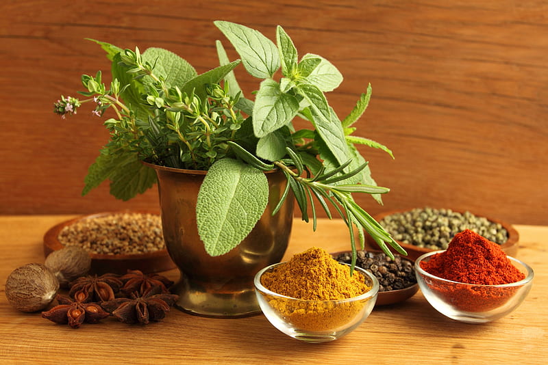 *** Spices and Herbs ***, herbs, colorfull, nature, spices, HD wallpaper