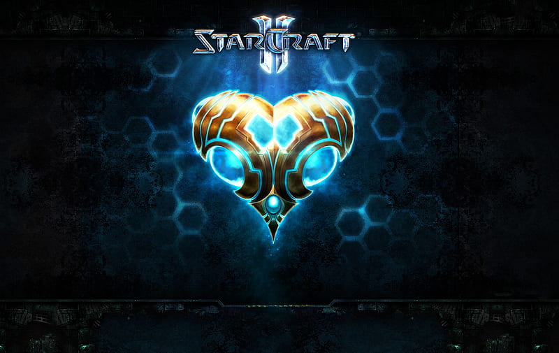StarCraft Proton Heart, starcraft, proton, craft, heart, game, starcraft2, star, HD wallpaper
