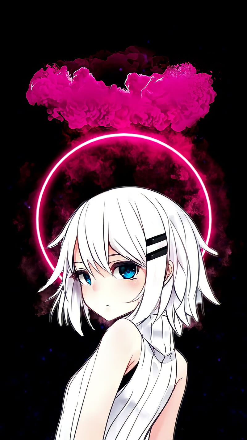 Anime Girl Billboard Neon City HD Wallpaper 