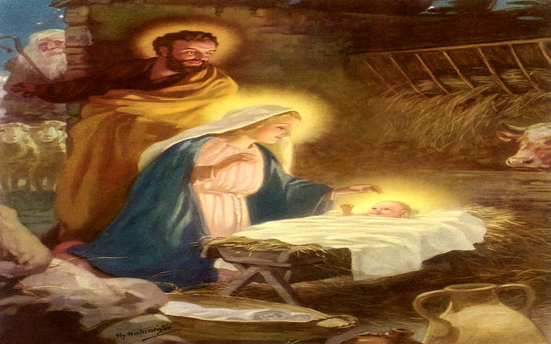 The birth in Bethlehem, bethlehem, christ, jesus, birth, HD wallpaper