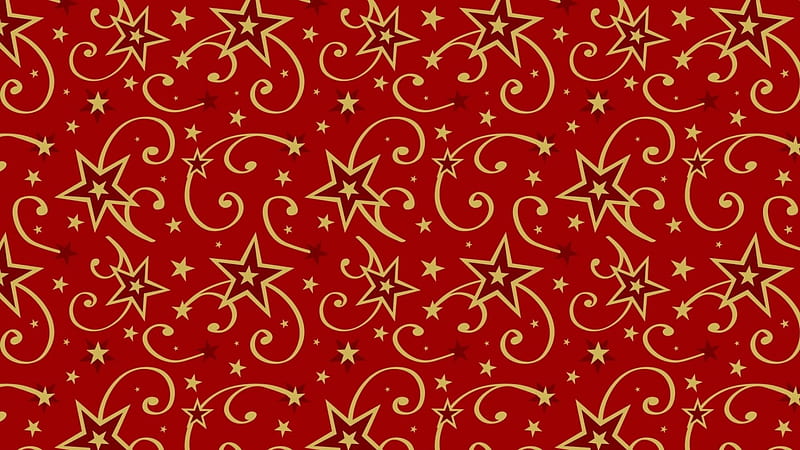 Christmas texture, pattern, red, craciun, christmas, golden, texture, paper, star, HD wallpaper