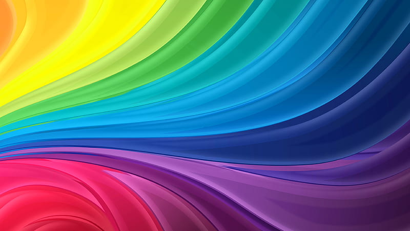 colorful lines, rainbow, merging, Abstract, HD wallpaper